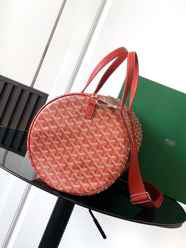 Goyard original canvas barrel 40 sports bag GY0124 red