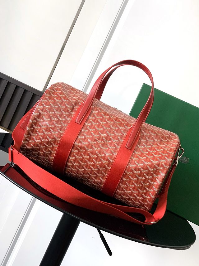 Goyard original canvas barrel 40 sports bag GY0124 red
