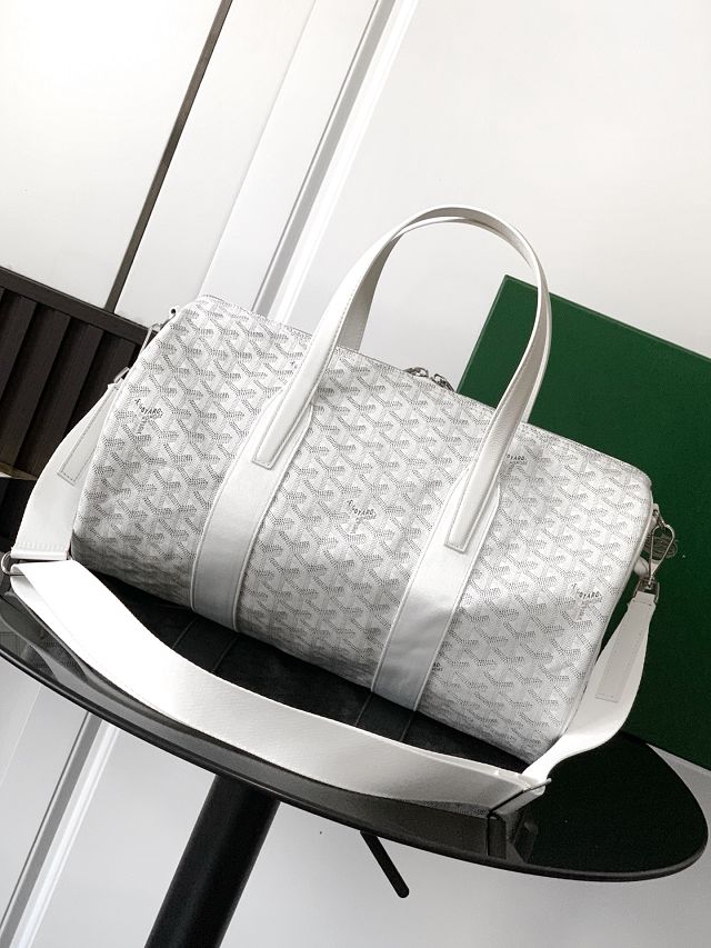 Goyard original canvas barrel 40 sports bag GY0124 white