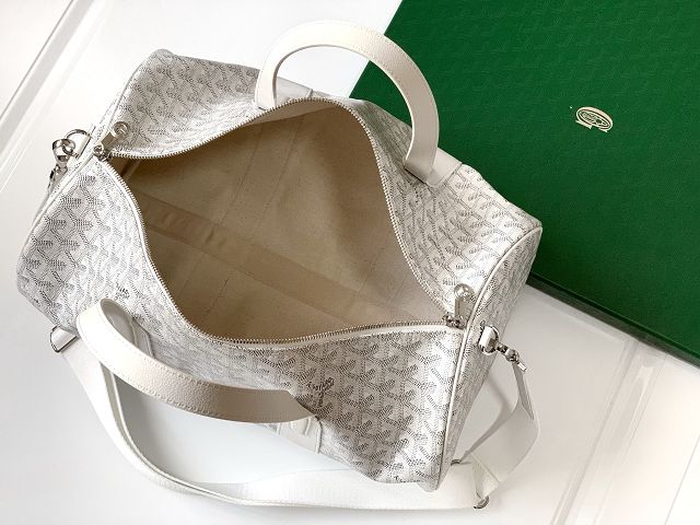 Goyard original canvas barrel 40 sports bag GY0124 white