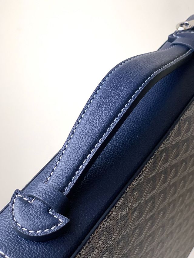 Goyard original canvas compagnon universel A4 bag GY0123 dark blue