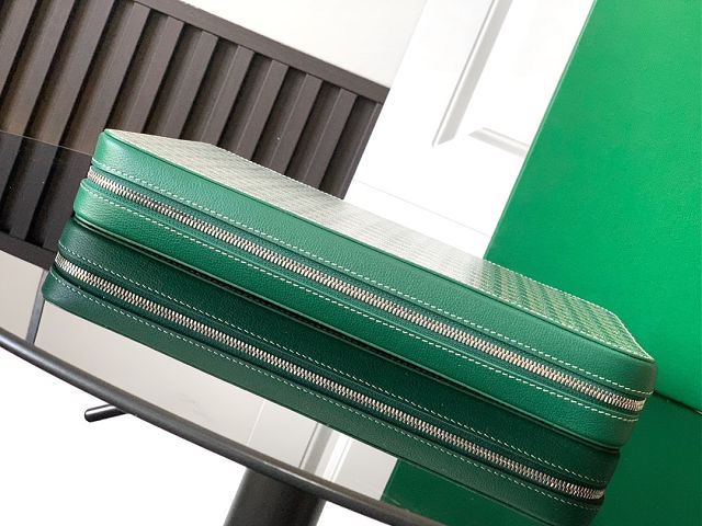 Goyard original canvas compagnon universel A4 bag GY0123 green