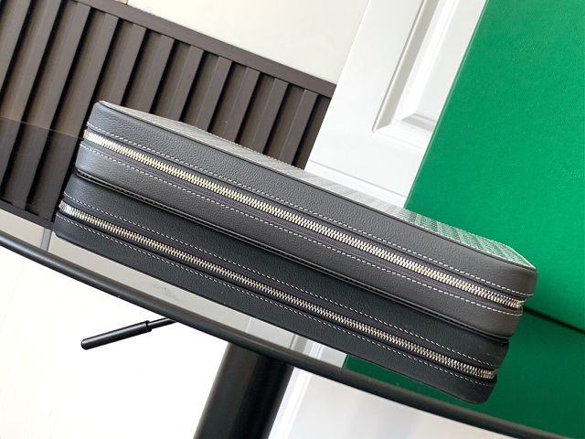 Goyard original canvas compagnon universel A4 bag GY0123 grey