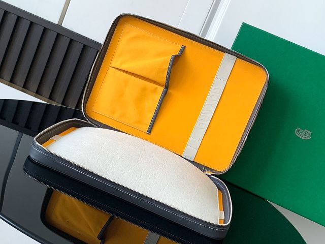 Goyard original canvas compagnon universel A4 bag GY0123 grey