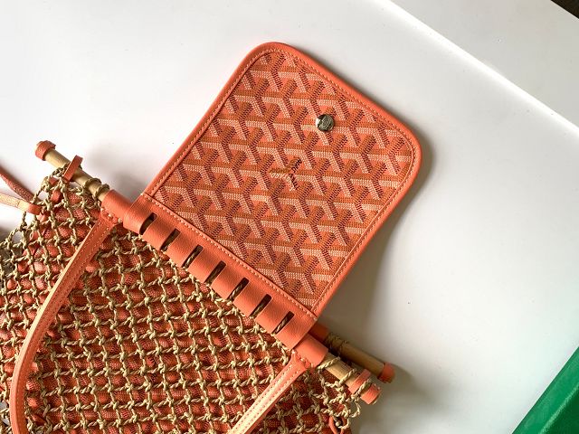 Goyard original raffia mesh aligre bag GY0122 orange