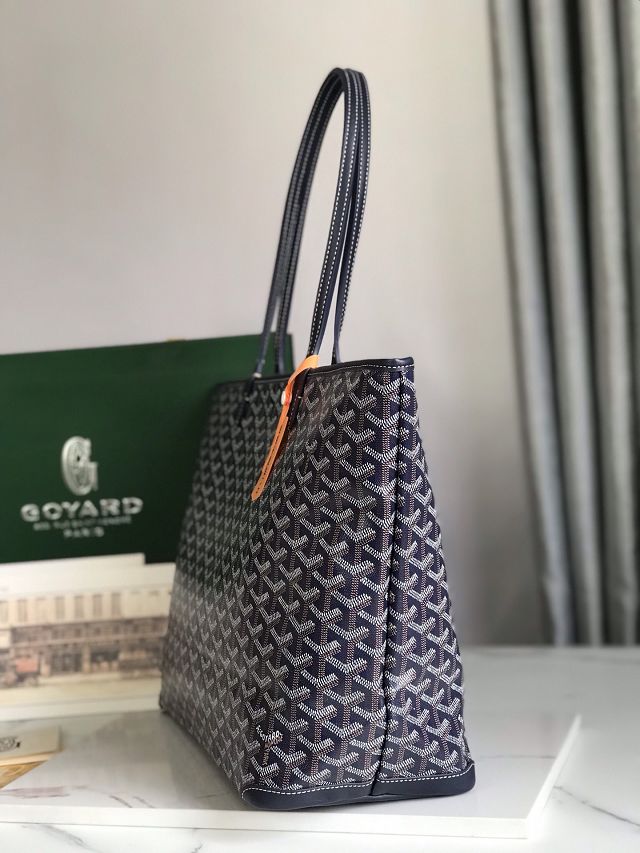 Goyard original canvas artois mm handbag GY0130 dark blue