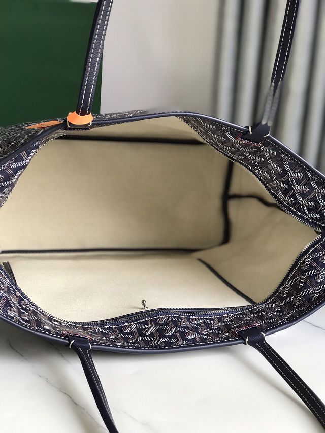 Goyard original canvas artois mm handbag GY0130 dark blue