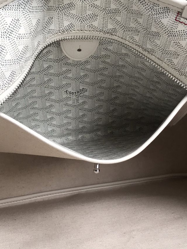 Goyard original canvas artois mm handbag GY0130 white