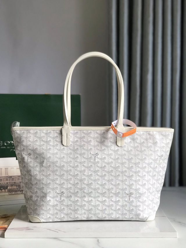 Goyard original canvas artois pm handbag GY0128 white