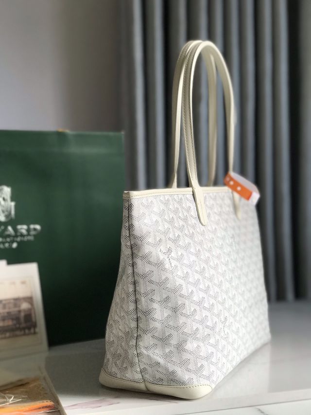 Goyard original canvas artois pm handbag GY0128 white