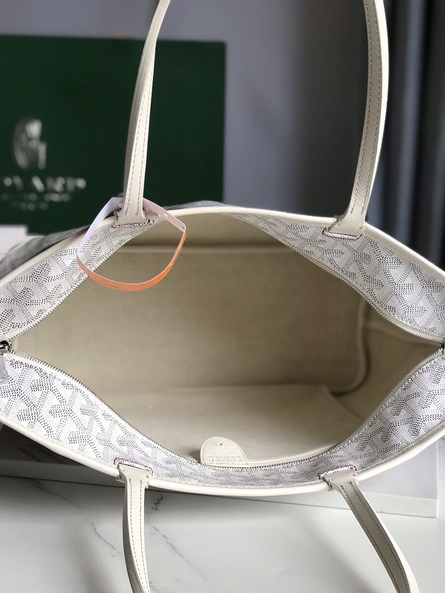 Goyard original canvas artois pm handbag GY0128 white