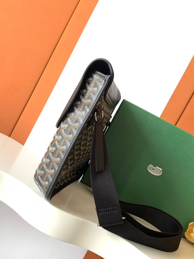 Goyard original canvas coursier messenger bag GY0126 black