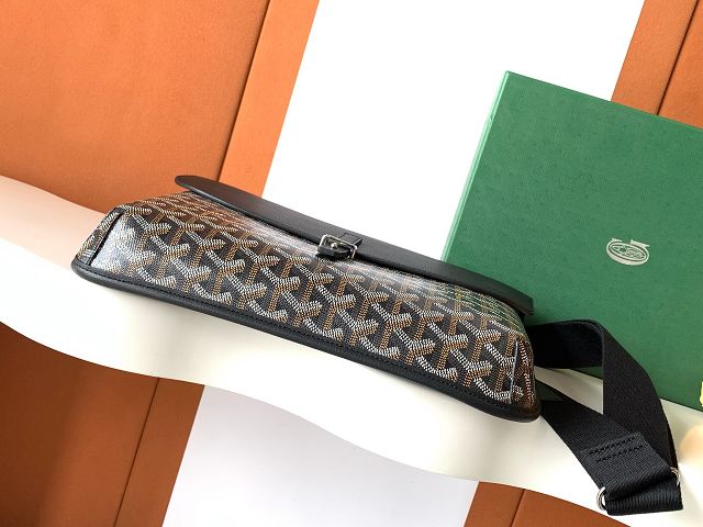 Goyard original canvas coursier messenger bag GY0126 black