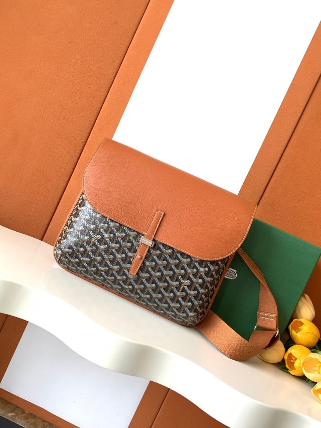 Goyard original canvas coursier messenger bag GY0126 brown