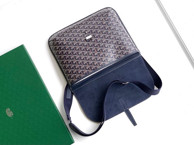 Goyard original canvas coursier messenger bag GY0126 dark blue