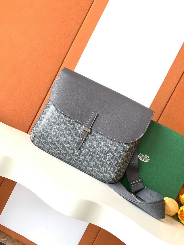 Goyard original canvas coursier messenger bag GY0126 grey