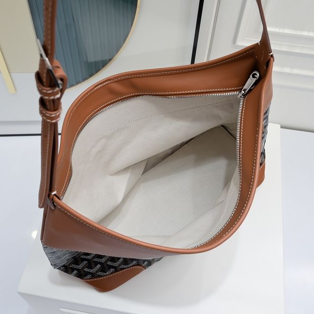 Goyard original canvas mecica hob bag GY0110 brown