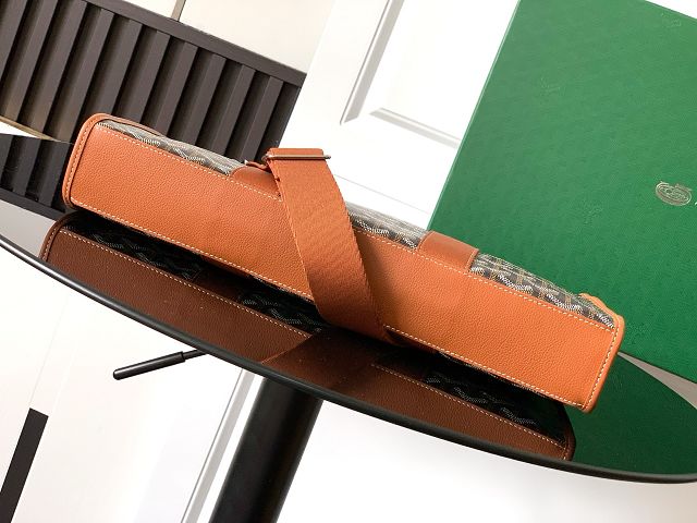 Goyard original canvas morvan document case GY0125 brown