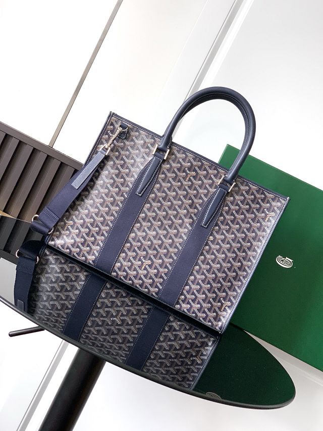 Goyard original canvas morvan document case GY0125 dark blue