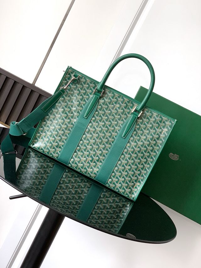 Goyard original canvas morvan document case GY0125 green