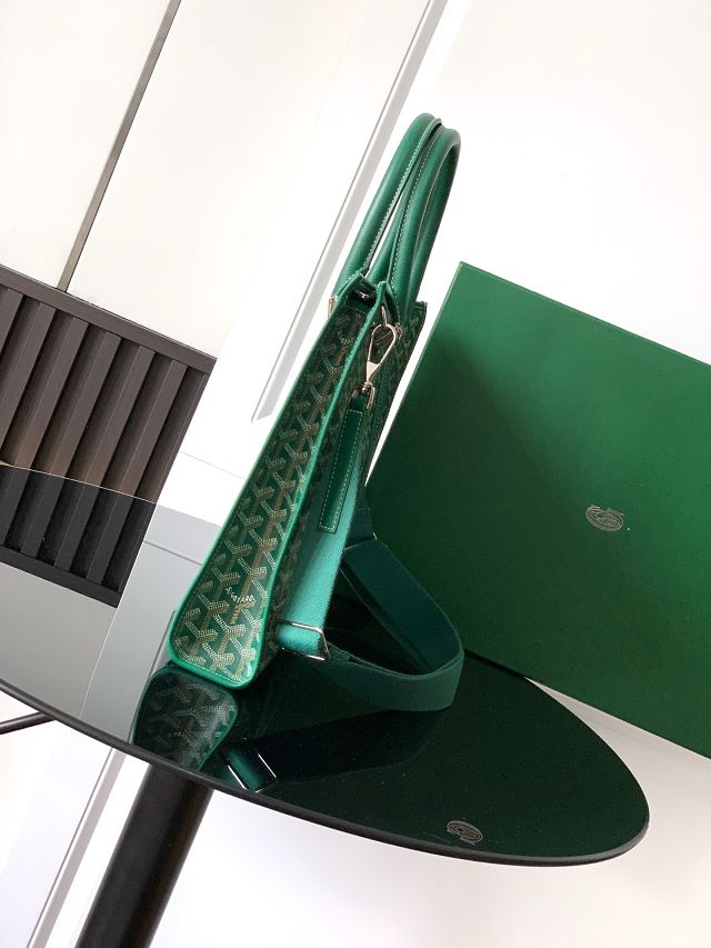Goyard original canvas morvan document case GY0125 green