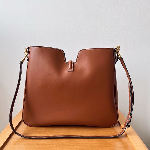 Celine original calfskin medium camille 16 soft bag 119563 brown