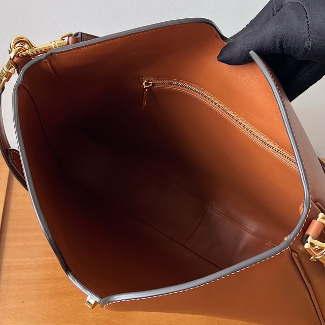 Celine original calfskin medium camille 16 soft bag 119563 brown