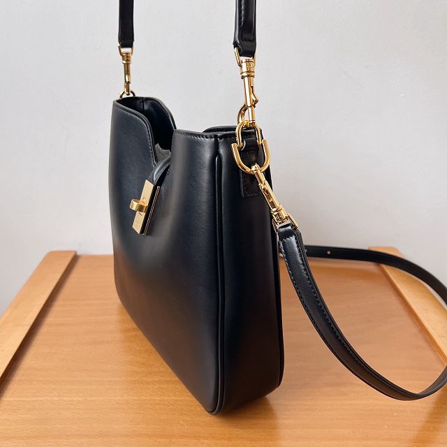 Celine original calfskin small camille 16 soft bag 120693 black