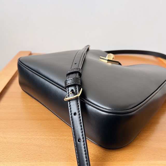 Celine original calfskin small camille 16 soft bag 120693 black