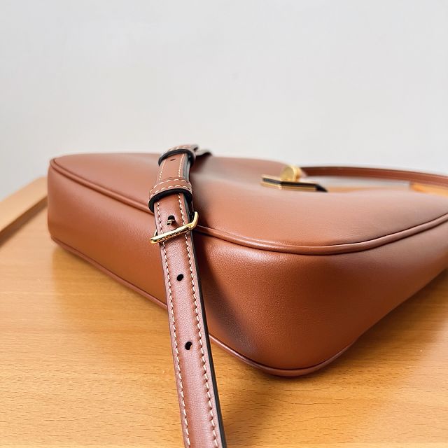 Celine original calfskin small camille 16 soft bag 120693 brown
