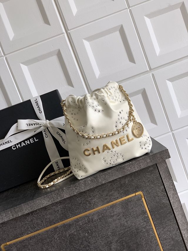 CC original calfskin 22 mini handbag AS3980 white