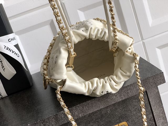 CC original calfskin 22 mini handbag AS3980 white