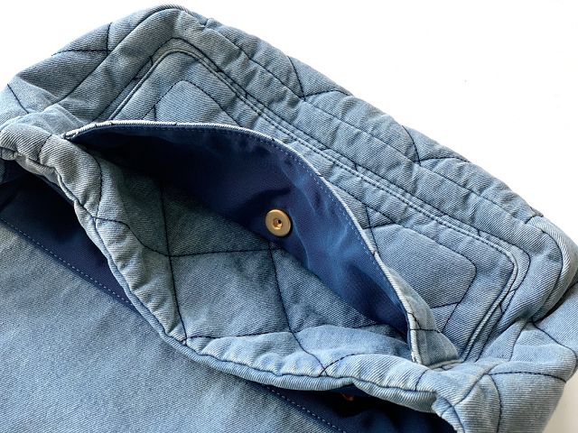 CC original denim large flap bag AS5012 blue