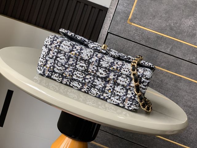 CC original tweed mini flap bag A69900 black&white