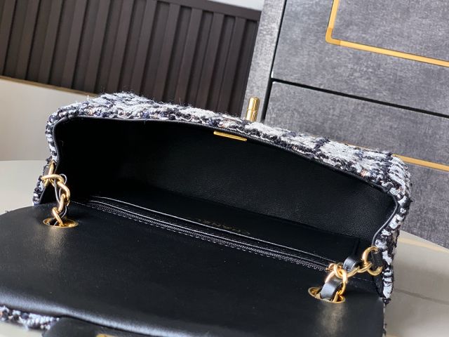 CC original tweed mini flap bag A69900 black&white