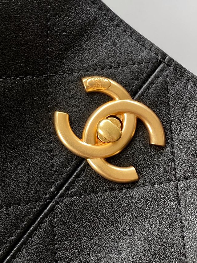 CC original calfskin shopping bag AS5636 black