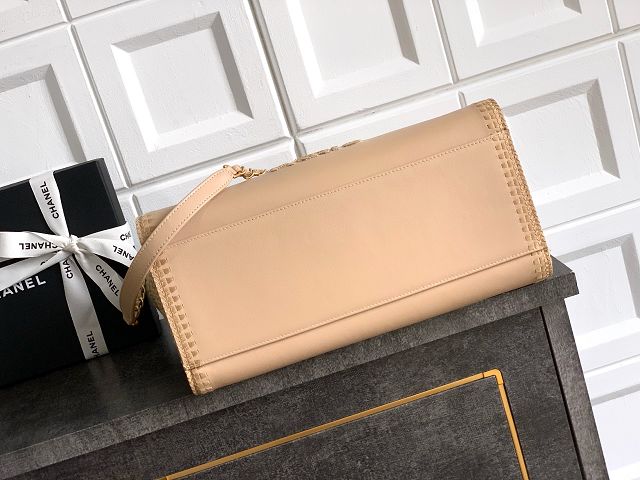 CC original calfskin small shopping bag AS3257 apricot