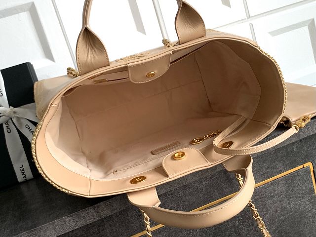 CC original calfskin small shopping bag AS3257 apricot