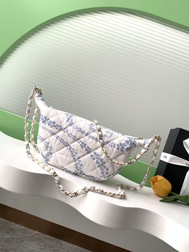 CC original denim large hobo bag AS5431 blue