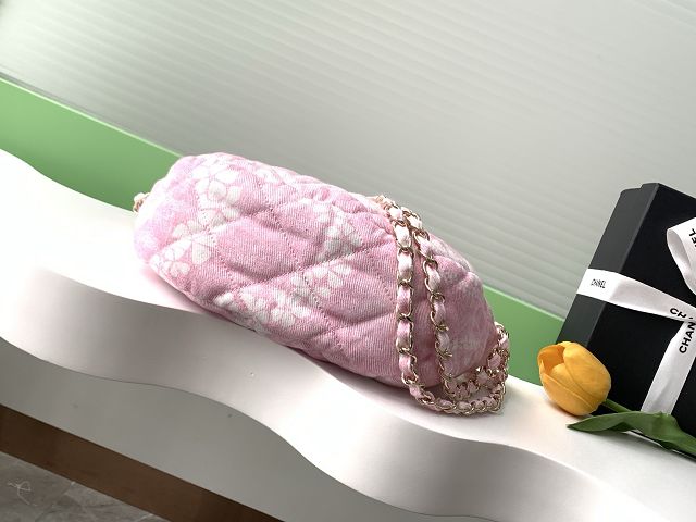 CC original denim large hobo bag AS5431 pink