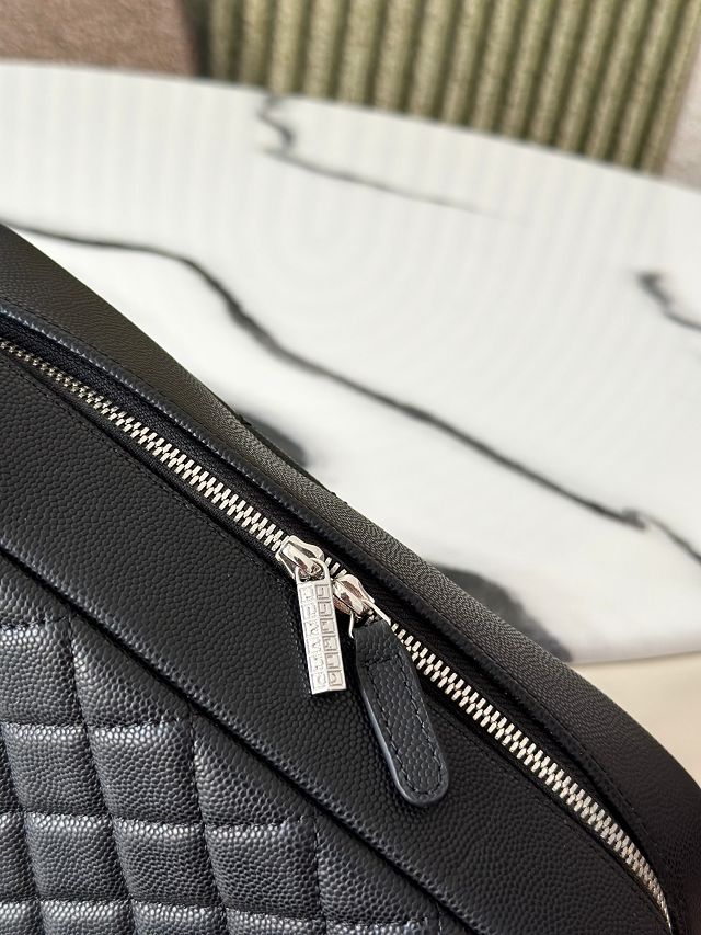 CC original grained calfskin large pouch A31106 black