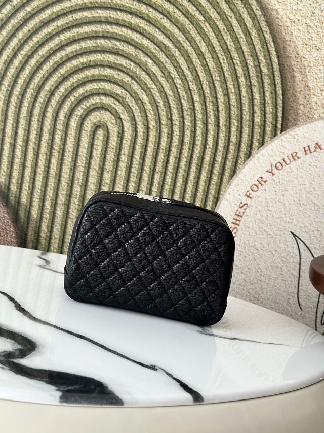 CC original grained calfskin medium pouch A31105 black