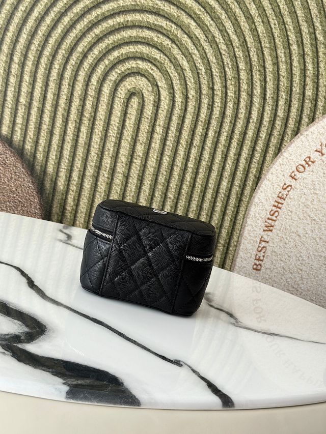 CC original grained calfskin mini vanity A31107 black
