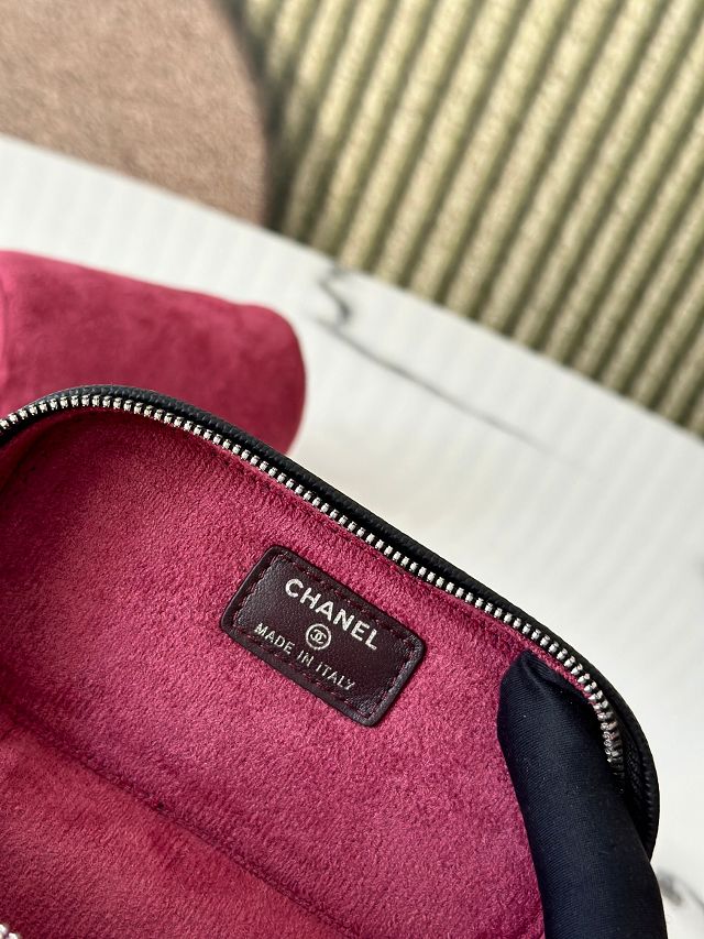 CC original grained calfskin mini vanity A31107 black