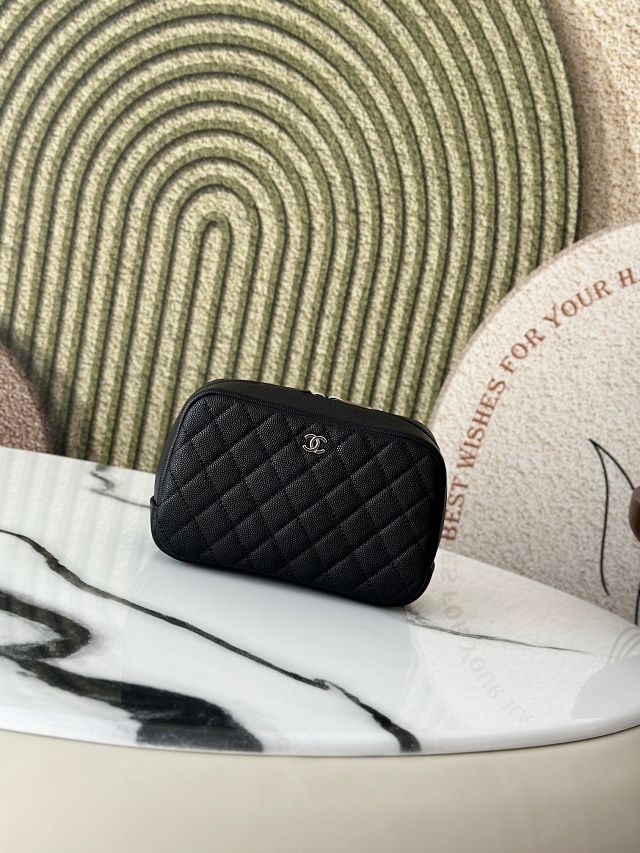 CC original grained calfskin small pouch A31104 black