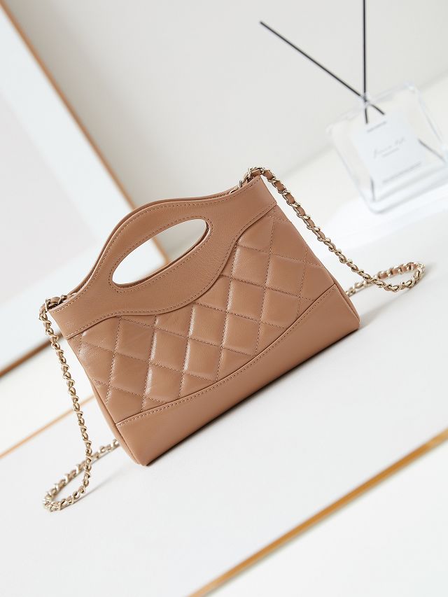 CC original lambskin nano 31 bag AS3656 apricot