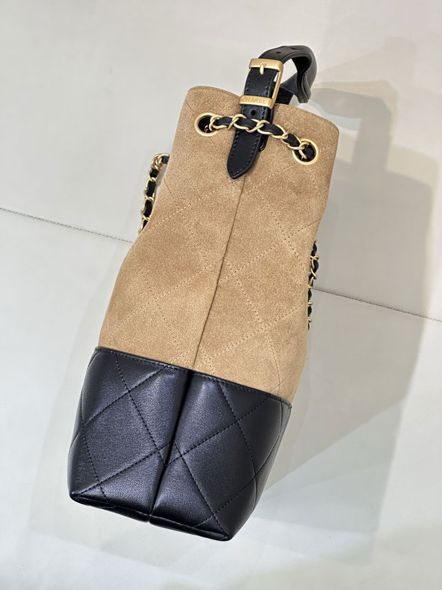 CC original suede calfskin shopping bag AS5636 beige