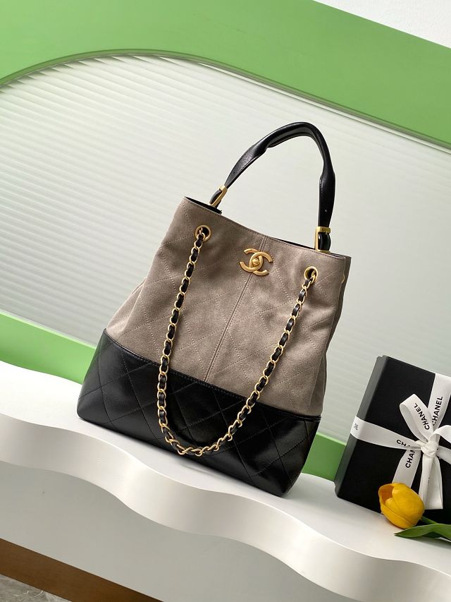 CC original suede calfskin shopping bag AS5636 grey
