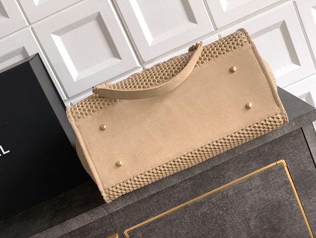 CC original tweed small shopping bag AS3351 apricot