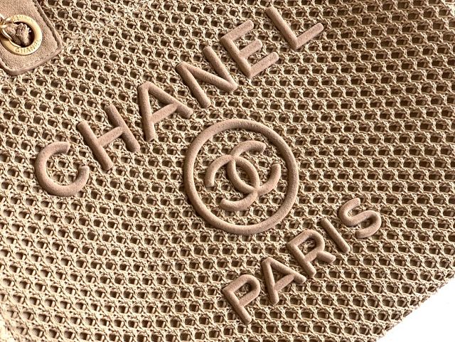 CC original tweed small shopping bag AS3351 apricot